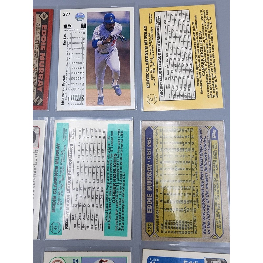 Eddie Murray, Orioles, Lot of 12 Baseball Cards from the 1990s - Picture 5 of 7